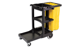 Rubbermaid, 9T74, Microfiber, Janitor Cart